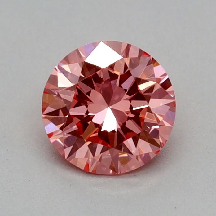 0.37 Ct. Fancy Vivid Pink Round Lab Grown Diamond