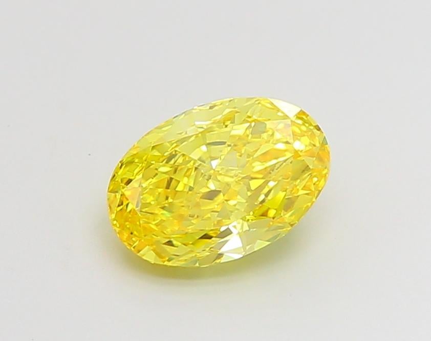 1.52 Ct. Fancy Vivid Yellow Oval Lab Grown Diamond