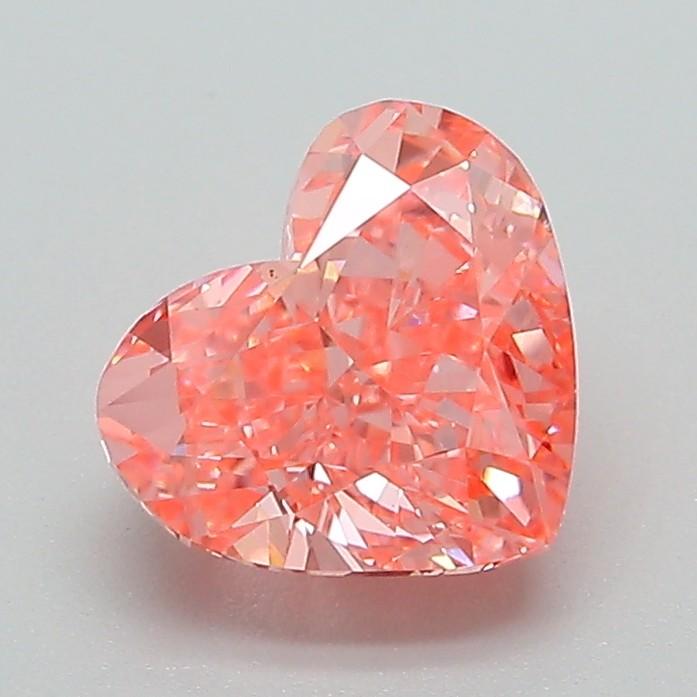 1.57 Ct. Fancy Vivid Pink Heart Lab Grown Diamond