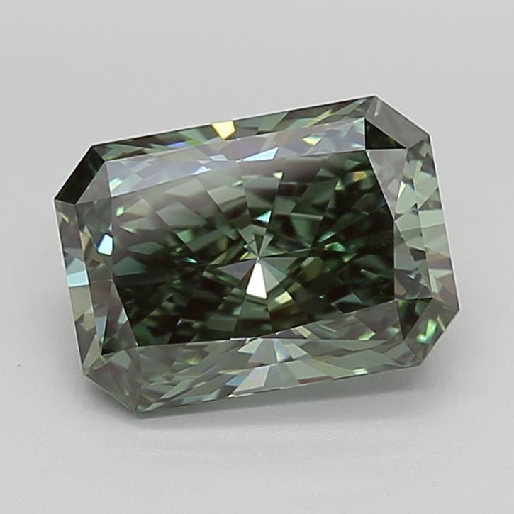 3.02 Ct. Fancy Vivid  Green Radiant Lab Grown Diamond