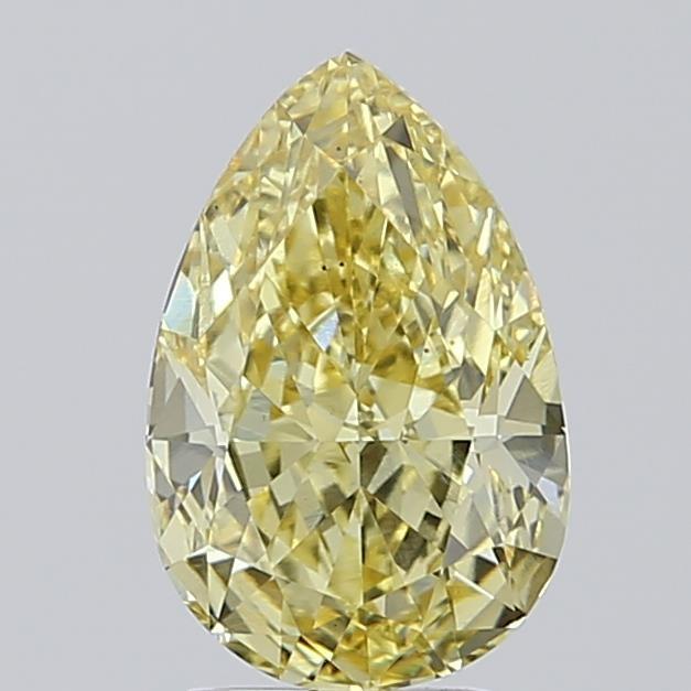 3.06 Ct. Fancy Intense Yellow Pear Lab Grown Diamond
