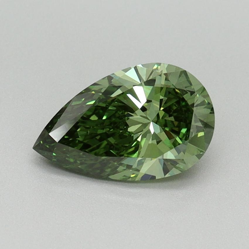 1.00 Ct. Fancy Vivid Green Pear Lab Grown Diamond