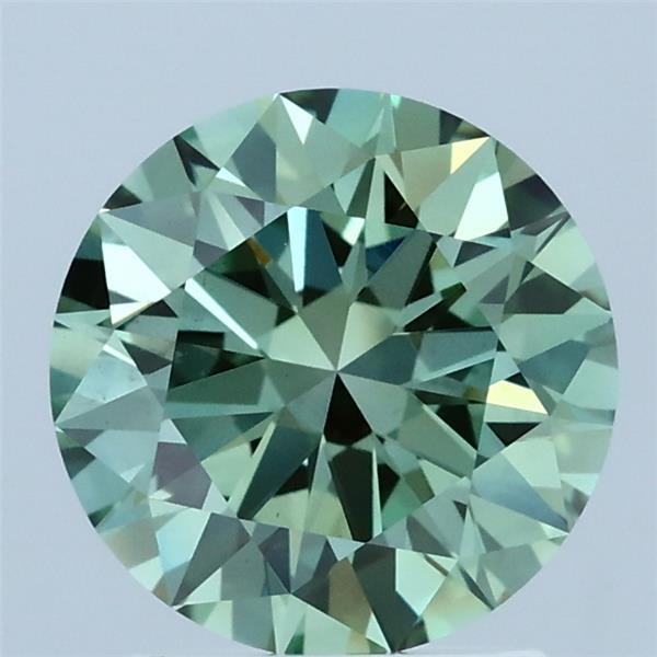 1.91 Ct. Fancy Vivid Green Round Lab Grown Diamond
