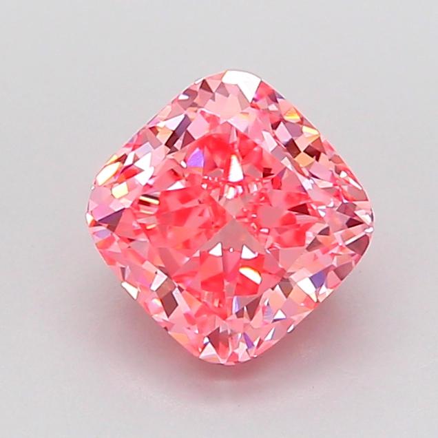 1.58 Ct. Fancy Vivid Pink Cushion Lab Grown Diamond