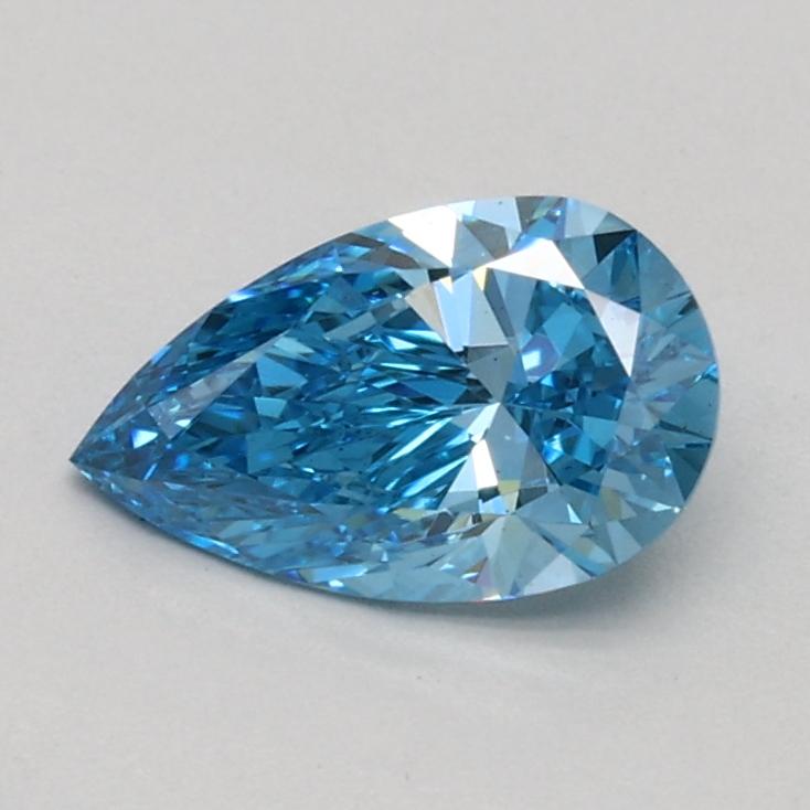 0.52 Ct. Fancy Vivid Blue Pear Lab Grown Diamond