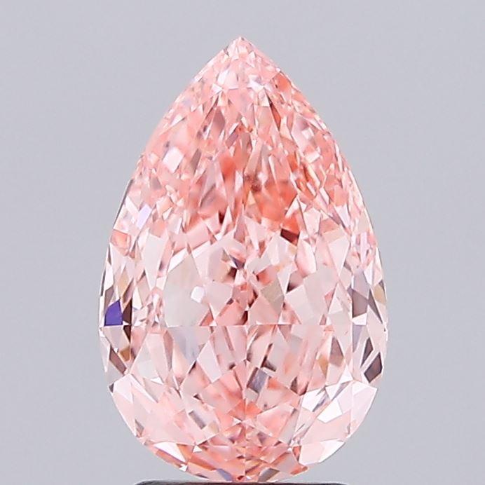 3.18 Ct. Fancy Vivid Pink Pear Lab Grown Diamond