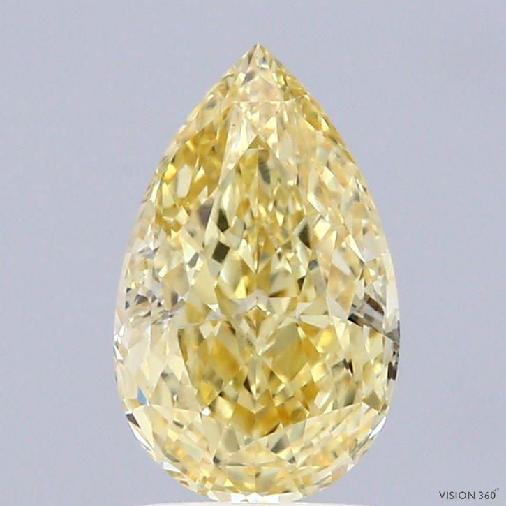 1.70 Ct. Fancy Intense Yellow Pear Lab Grown Diamond