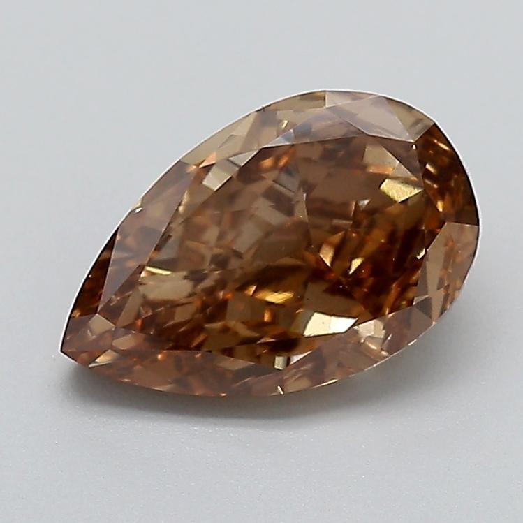 2.00 Ct. Light  Brown Pear Lab Grown Diamond