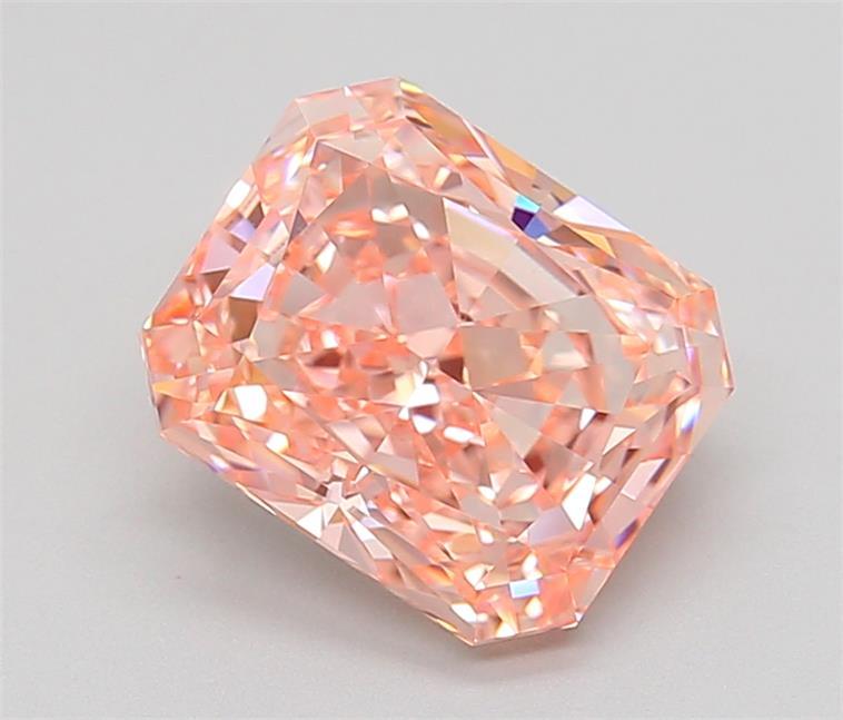 3.51 Ct. Fancy Vivid Pink Radiant Lab Grown Diamond