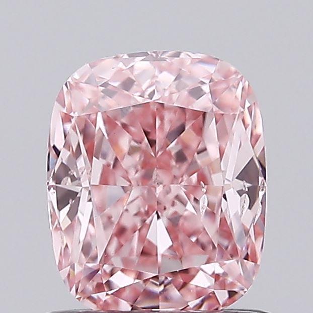 1.01 Ct. Fancy Vivid Pink Cushion Lab Grown Diamond