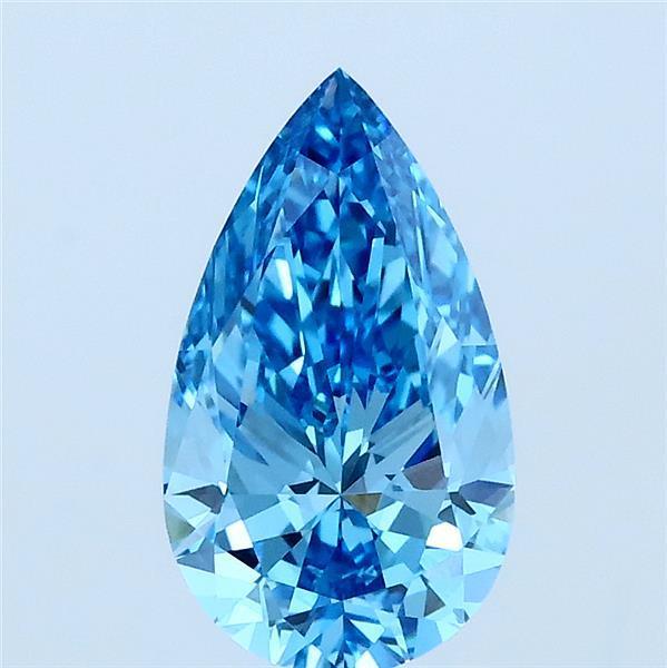 1.29 Ct. Fancy Vivid Blue Pear Lab Grown Diamond