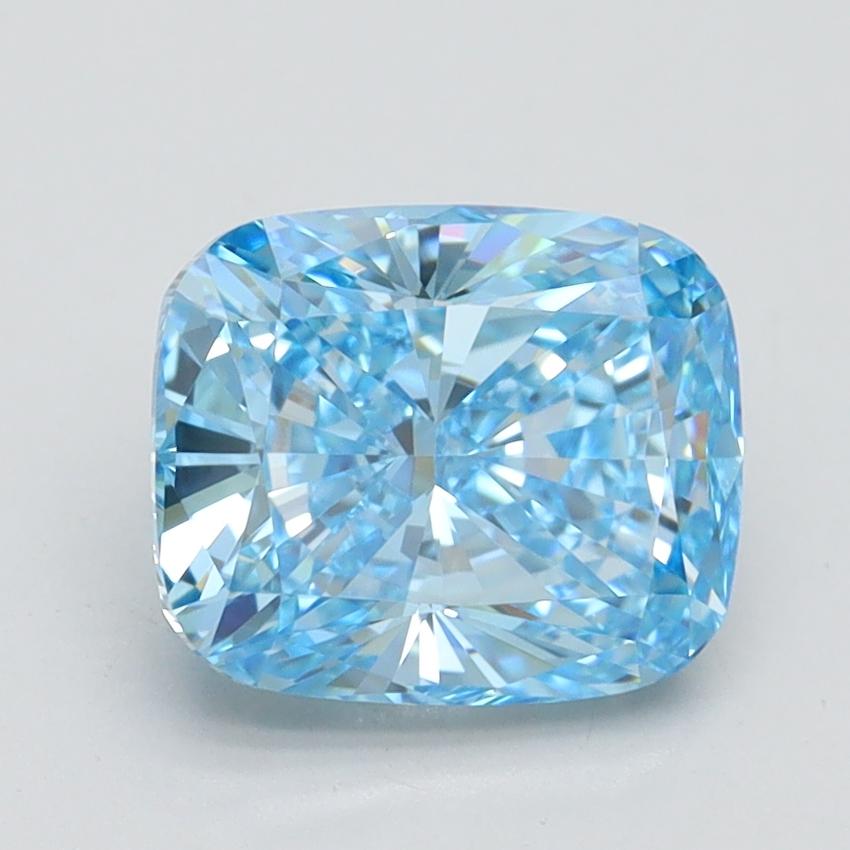 2.09 Ct. Fancy Vivid Blue Cushion Lab Grown Diamond