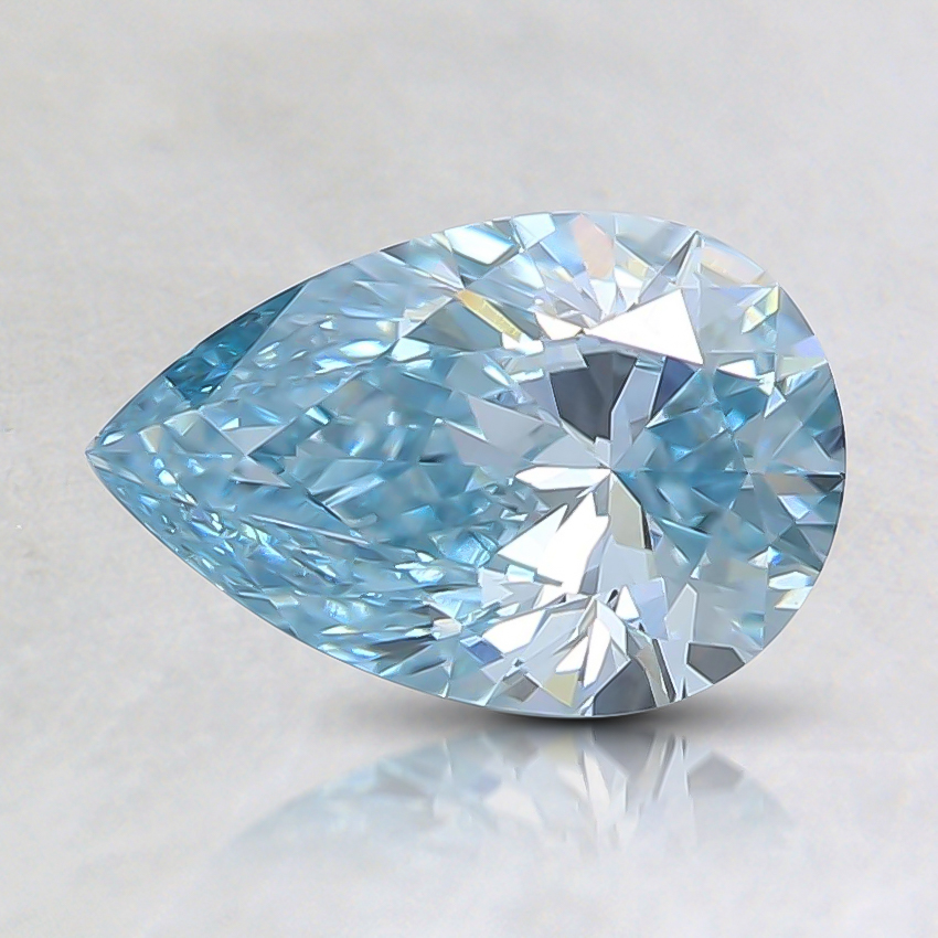 0.85 Ct. Fancy Intense Green-Blue Pear Lab Grown Diamond