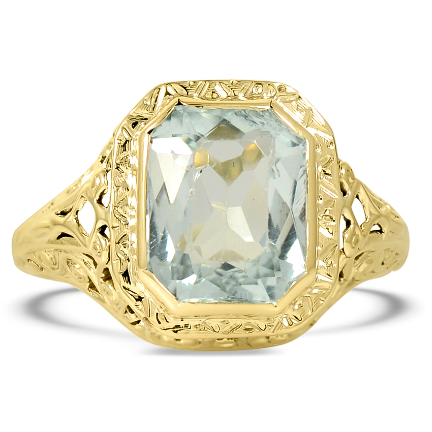 Retro Aquamarine Vintage Ring