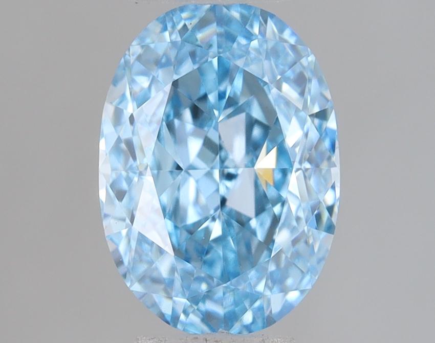 0.96 Ct. Fancy Vivid Blue Oval Lab Grown Diamond