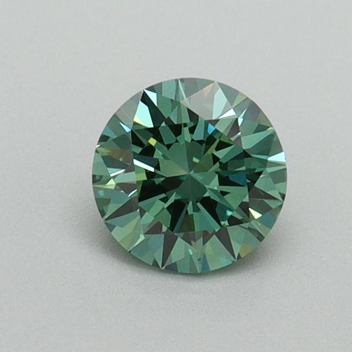 0.51 Ct. Fancy Vivid Green Round Lab Grown Diamond