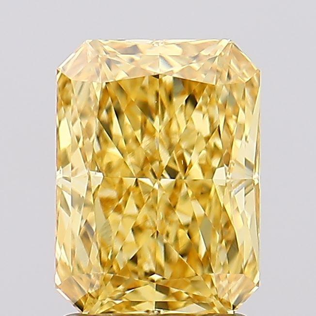 2.07 Ct. Fancy Vivid Yellow Radiant Lab Grown Diamond