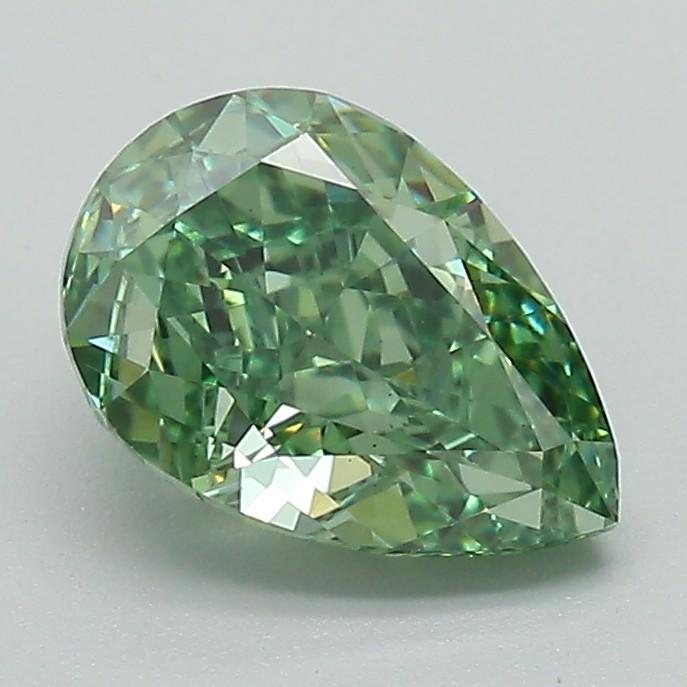 1.52 Ct. Fancy Vivid Green Pear Lab Grown Diamond