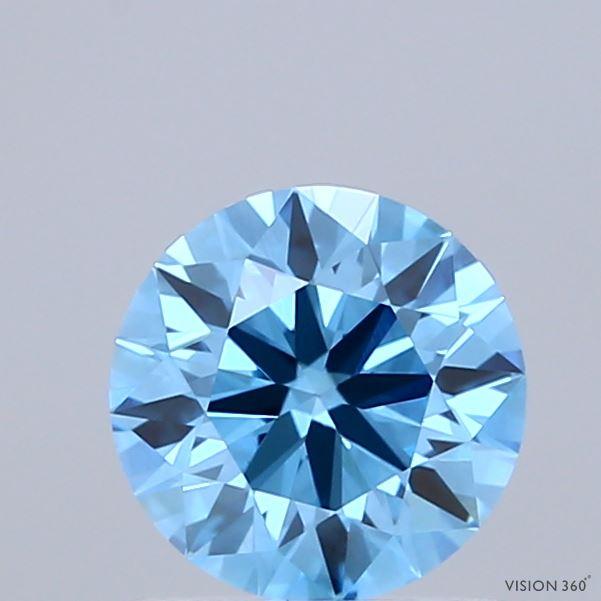 1.03 Ct. Fancy Vivid Blue Round Lab Grown Diamond