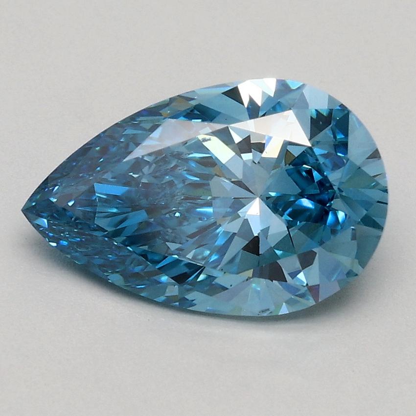 1.36 Ct. Fancy Vivid Blue Pear Lab Grown Diamond