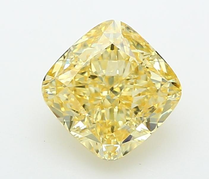 2.02 Ct. Fancy Intense  Yellow Cushion Lab Grown Diamond