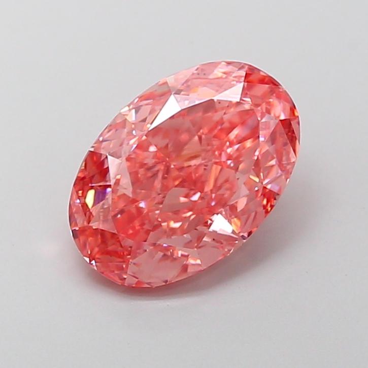 3.11 Ct. Fancy Vivid Pink Oval Lab Grown Diamond