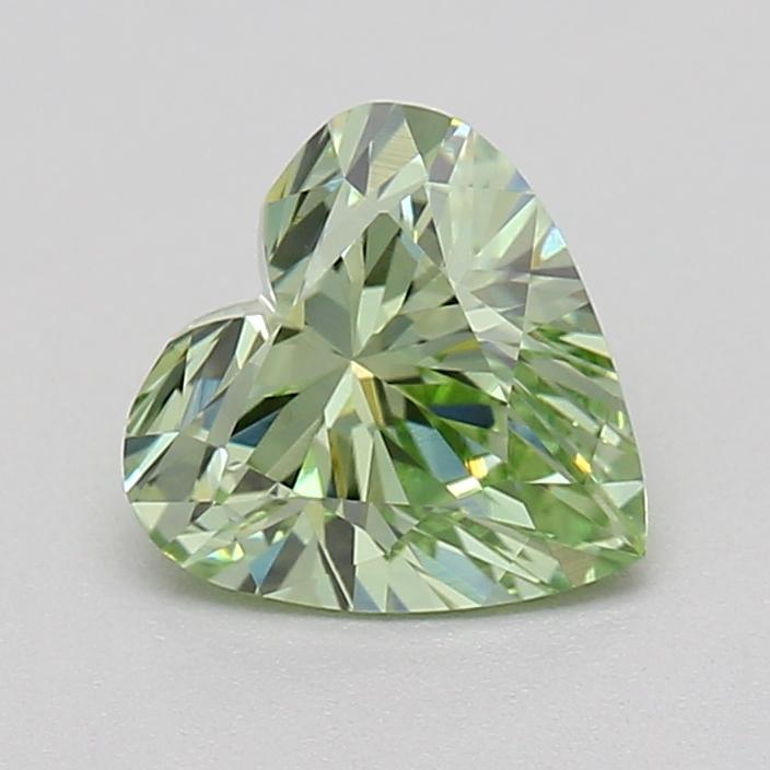 0.57 Ct. Fancy Intense  Green Heart Lab Grown Diamond