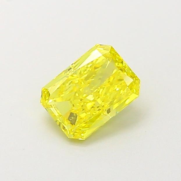 0.49 Ct. Fancy Vivid  Yellow Radiant Lab Grown Diamond