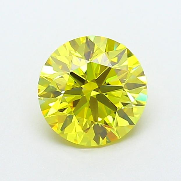 1.30 Ct. Fancy Vivid  Yellow Round Lab Grown Diamond