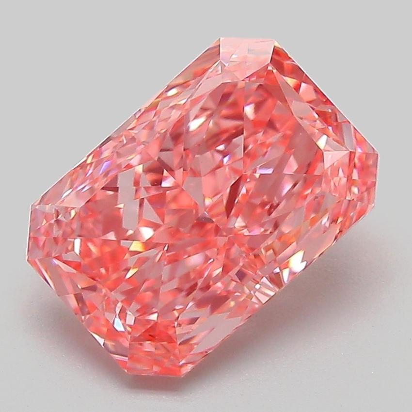 3.04 Ct. Fancy Vivid Pink Radiant Lab Grown Diamond