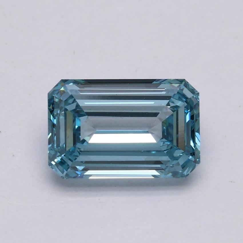 1.22 Ct. Fancy Intense Blue Emerald Lab Grown Diamond