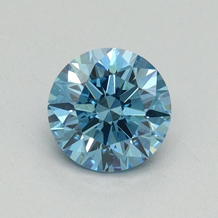 0.58 Ct. Fancy Vivid Blue Round Lab Grown Diamond