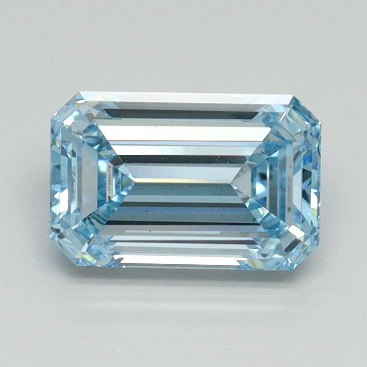 1.11 Ct. Fancy Vivid Blue Emerald Lab Grown Diamond