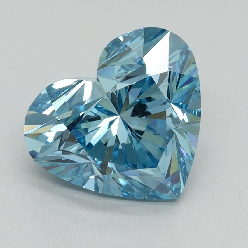 2.50 Ct. Fancy Vivid Blue Heart Lab Grown Diamond