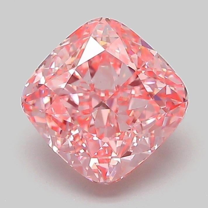 2.03 Ct. Fancy Vivid Pink Cushion Lab Grown Diamond