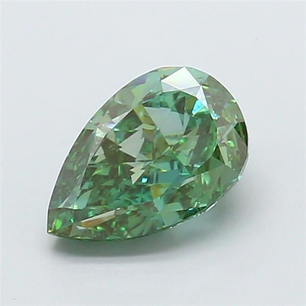 2.01 Ct. Fancy Vivid  Green Pear Lab Grown Diamond
