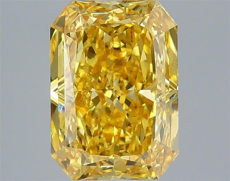 3.09 Ct. Fancy Vivid Yellow Radiant Lab Grown Diamond