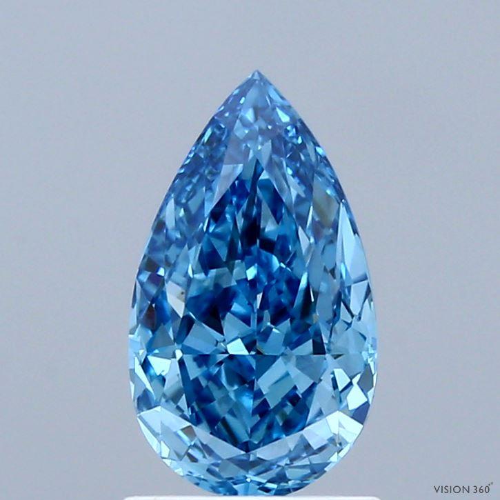 1.54 Ct. Fancy Vivid Blue Oval Lab Grown Diamond