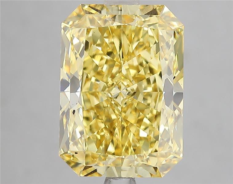 5.02 Ct. Fancy Vivid Yellow Radiant Lab Grown Diamond