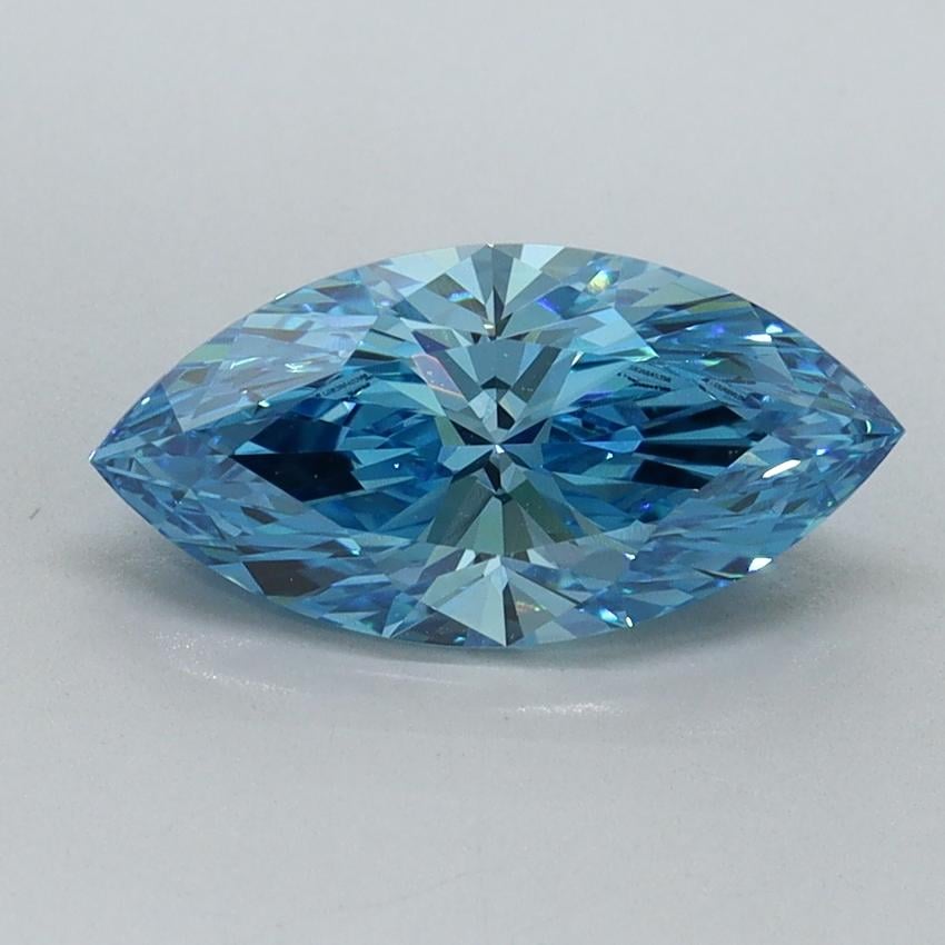 1.54 Ct. Fancy Vivid Malibu Blue Marquise Lab Grown Diamond