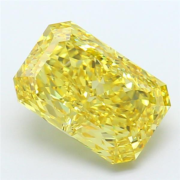 3.73 Ct. Fancy Vivid Yellow Radiant Lab Grown Diamond