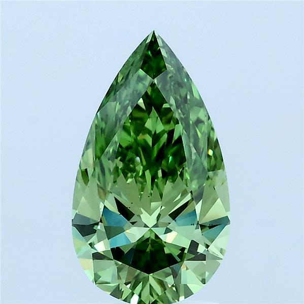 1.50 Ct. Fancy Vivid Green Pear Lab Grown Diamond