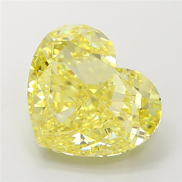 6.02 Ct. Fancy Intense Yellow Heart Lab Grown Diamond