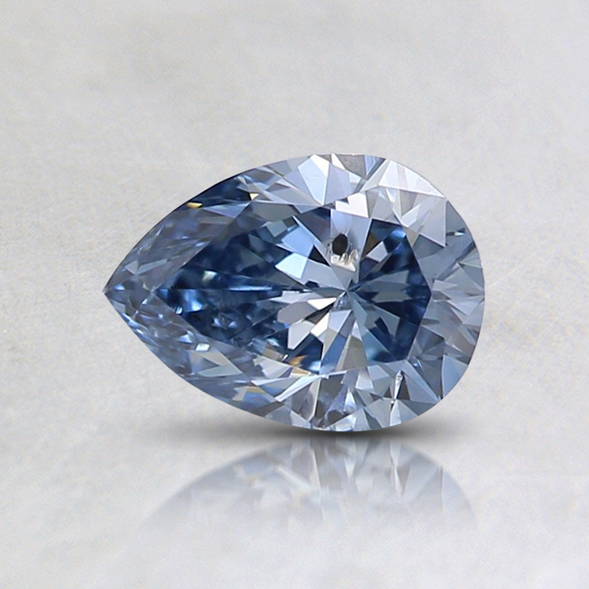 0.59 Ct. Fancy Vivid Blue Pear Lab Grown Diamond