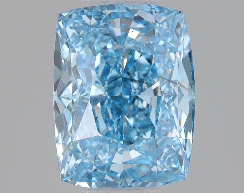 1.99 Ct. Fancy Vivid Blue Cushion Lab Grown Diamond