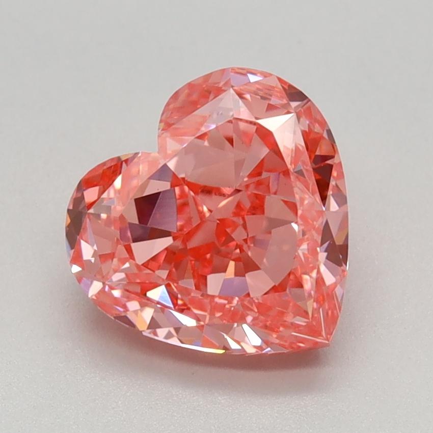 1.60 Ct. Fancy Vivid Pink Heart Lab Grown Diamond