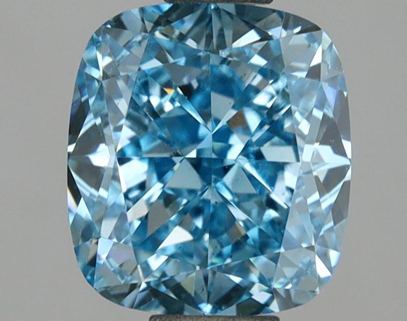 2.03 Ct. Fancy Vivid Blue Cushion Lab Grown Diamond