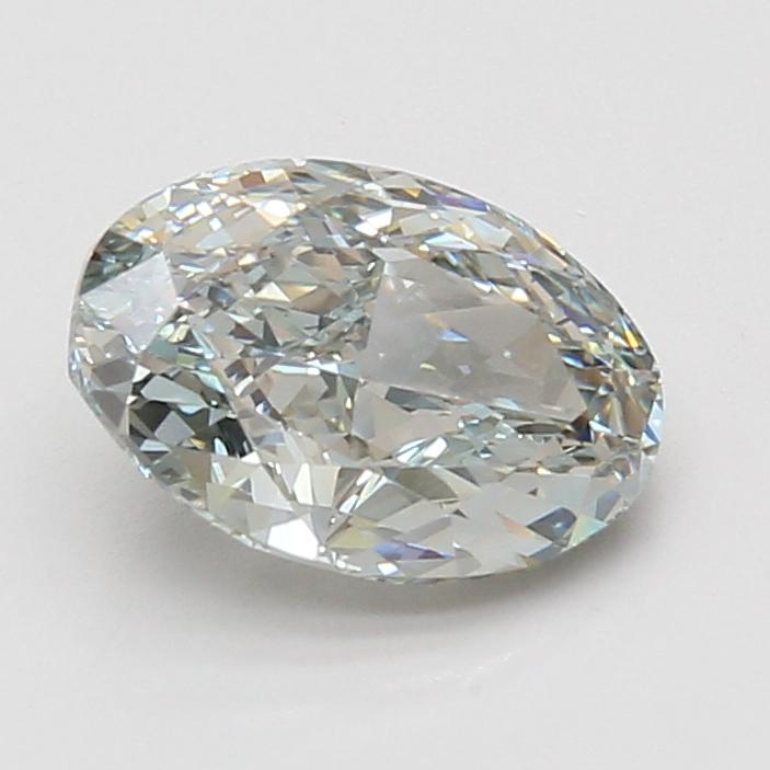2.10 Ct. Fancy Intense Green Oval Lab Grown Diamond