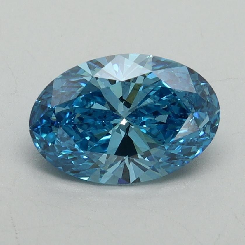 1.27 Ct. Fancy Vivid Blue Oval Lab Grown Diamond
