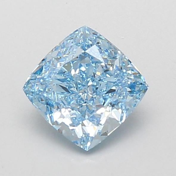 1.08 Ct. Fancy Vivid Blue Cushion Lab Grown Diamond